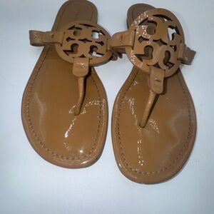 Tory Burch Tan Sandals with Signature Logo